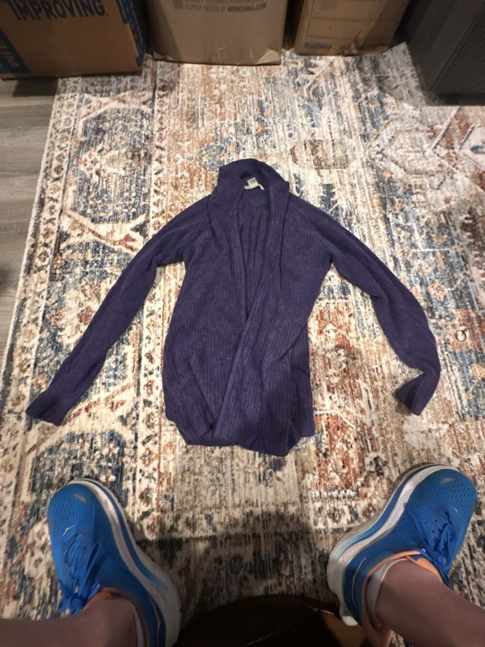 ExOfficio Women's Purple Open Front Cardigan Sweater Size S